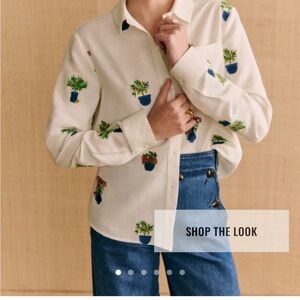 Sezane x Momoni Jardini Floral Button Down Tomboy Shirt